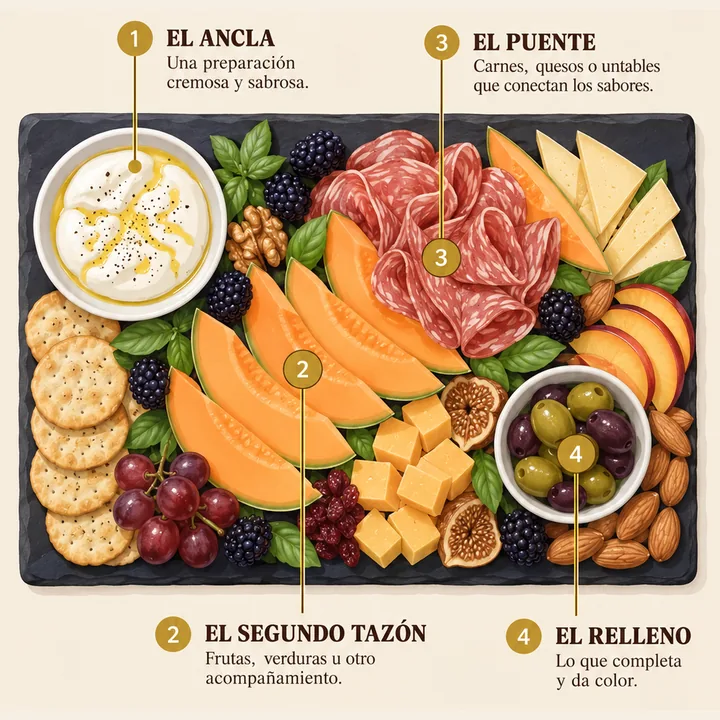 Mapa de tabla visto desde arriba: pizarra
